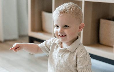 Child in sensory-friendly space