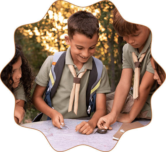 Children exploring outdoors