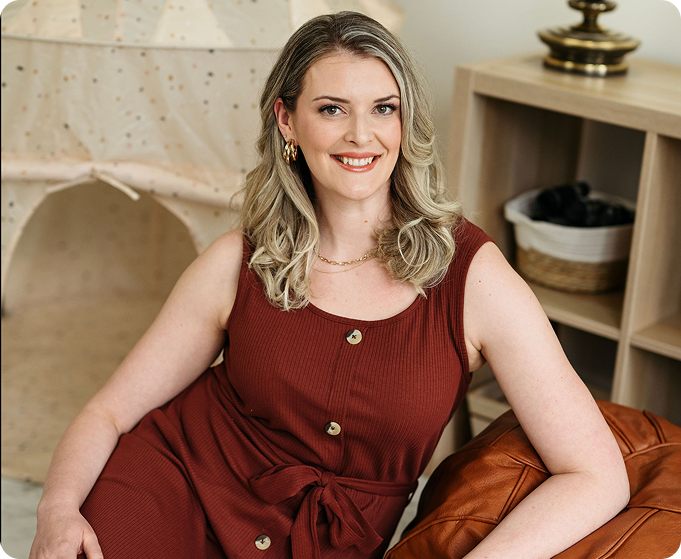 Therapist sitting on the floor